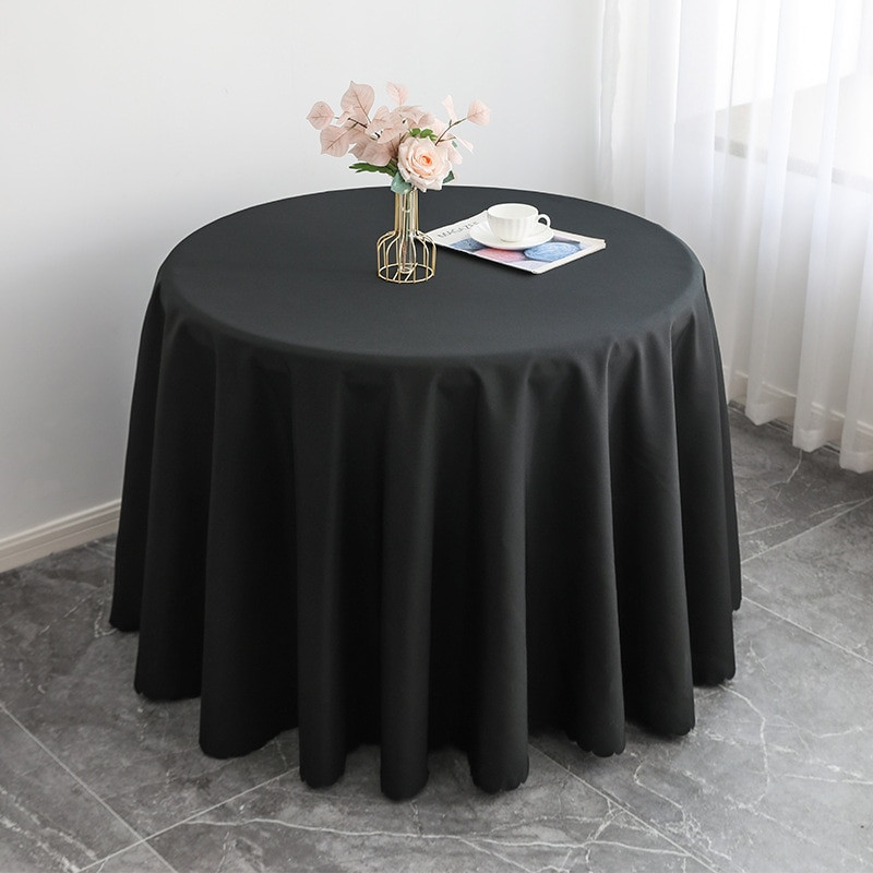 24 színű esküvői asztalterítő poliészter asztalterítő asztalnemű Szállodai bankett kerekasztalok dekoráció nagykereskedés