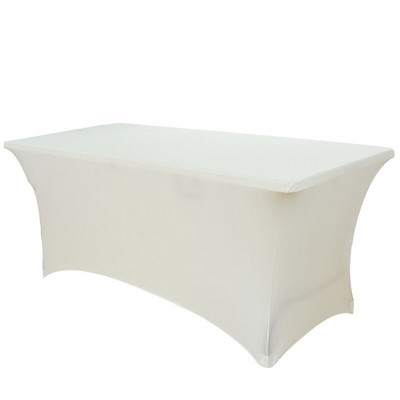 TECHOME 4/5/6/8/10FT Įtemptas stačiakampis staltiesės kokteilis pokylių stalo dangtis spandex staltiesė Vestuvių vakarėlis viešbučio namuose