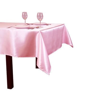 228x335cm obdĺžnikový jednofarebný saténový svadobný obrus na stôl pre hotel, banket, párty, udalosti, dekoráciu stola
