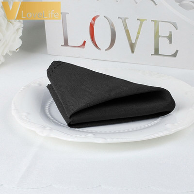 10db 30x30cm poliészter asztali szalvéták sokféle színben Éttermi vacsora Esküvői bankett dekorációs kellékek és parti dekoráció