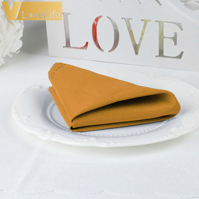 10db 30x30cm poliészter asztali szalvéták sokféle színben Éttermi vacsora Esküvői bankett dekorációs kellékek és parti dekoráció