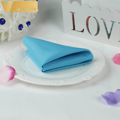 10db 30x30cm poliészter asztali szalvéták sokféle színben Éttermi vacsora Esküvői bankett dekorációs kellékek és parti dekoráció