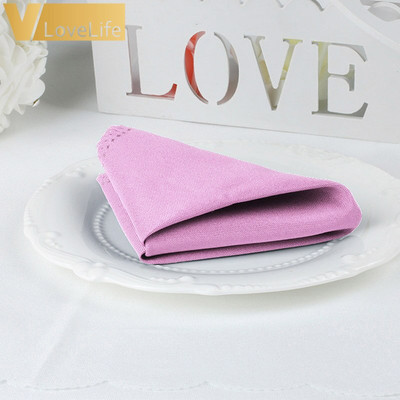 10db 30x30cm poliészter asztali szalvéták sokféle színben Éttermi vacsora Esküvői bankett dekorációs kellékek és parti dekoráció