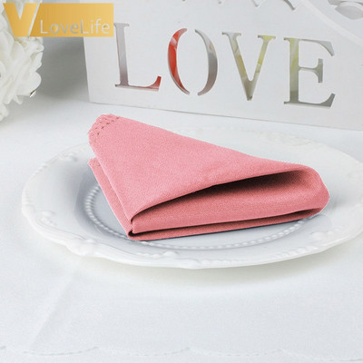 10db 30x30cm poliészter asztali szalvéták sokféle színben Éttermi vacsora Esküvői bankett dekorációs kellékek és parti dekoráció