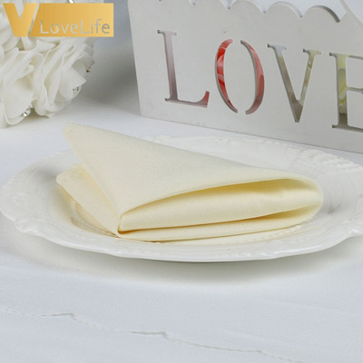 10db 30x30cm poliészter asztali szalvéták sokféle színben Éttermi vacsora Esküvői bankett dekorációs kellékek és parti dekoráció