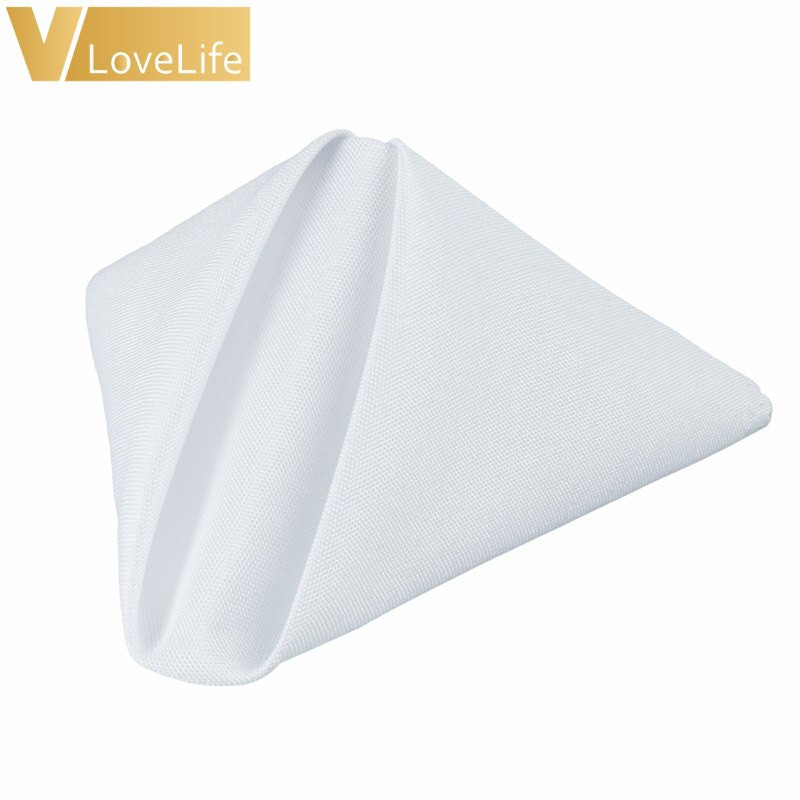 10db 30x30cm poliészter asztali szalvéták sokféle színben Éttermi vacsora Esküvői bankett dekorációs kellékek és parti dekoráció