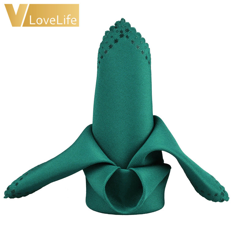 10db 30x30cm poliészter asztali szalvéták sokféle színben Éttermi vacsora Esküvői bankett dekorációs kellékek és parti dekoráció