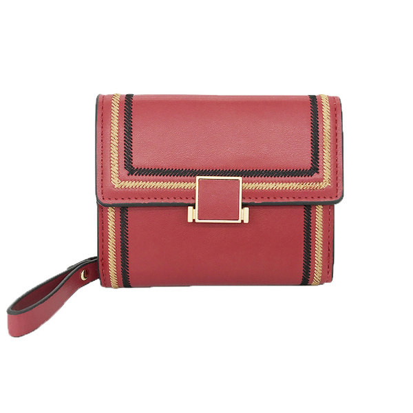 Ženski kožni novčanik s metalnom kopčom i pretincem za novčiće