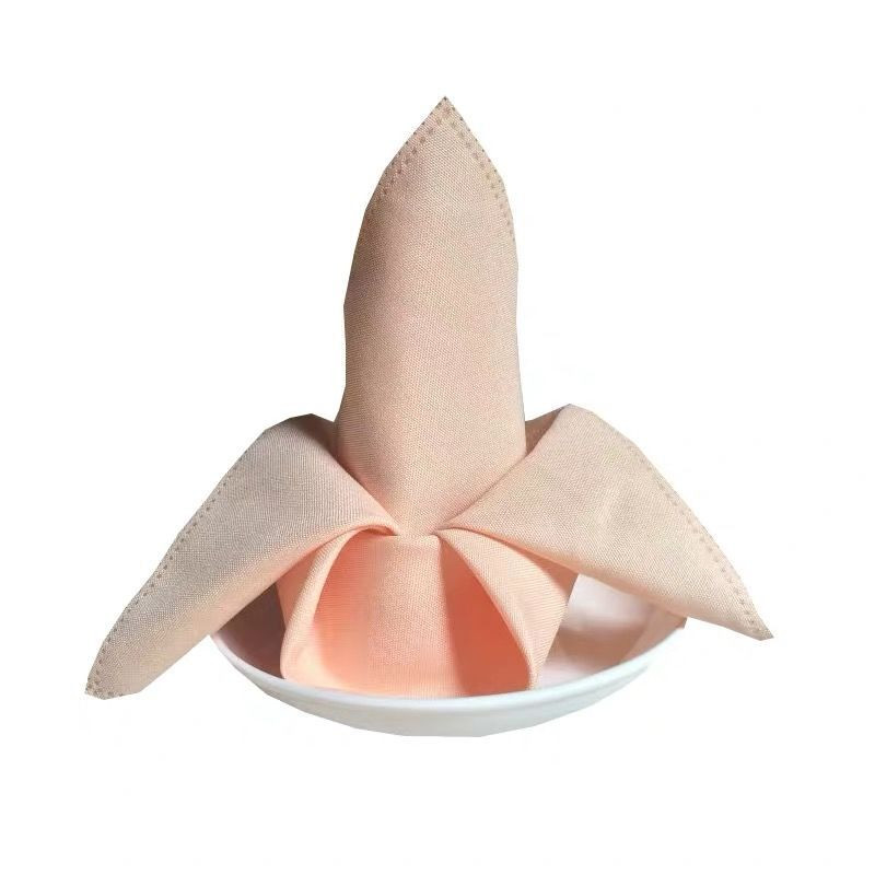 10 vnt. Stalo servetėlių audinys 48x48 cm paprastas poliesteris, skirtas vestuvėms, vienspalvių gėlių restorano puošmena raukšlė