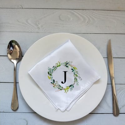 Personalizirane satenske salvete za vjenčanje Po narudžbi Maramice Salvete za večeru za svadbene bankete Salvete Potrepštine za zabave Salvete za stol