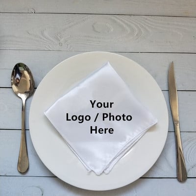 Personalizirane satenske salvete za vjenčanje Po narudžbi Maramice Salvete za večeru za svadbene bankete Salvete Potrepštine za zabave Salvete za stol