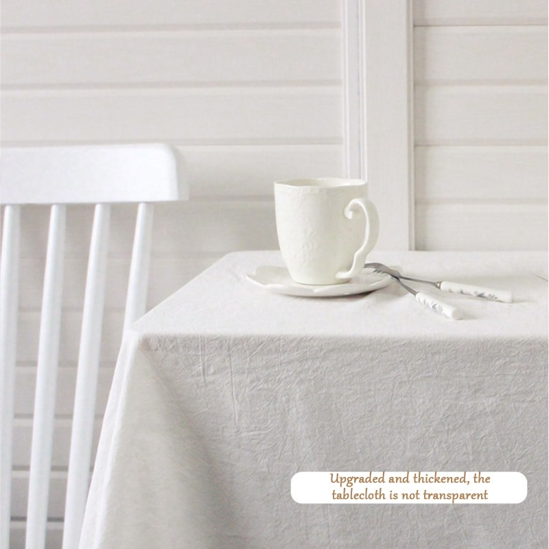 Medvilninio audinio staltiesė Plaunama balta staltiesė vestuviniam vakarėliui vakarienei banketui dekoruoti Prabangus stalo užtiesalas iškylai