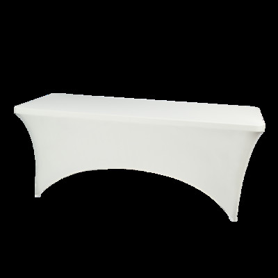 4/ 6/8/10 pėdų tamprus stačiakampis staltiesė staltiesė spandex staltiesė Vestuvių kokteilis banketas vakarėlis stalo užvalkalas Viešbučio pagrindinis puslapis