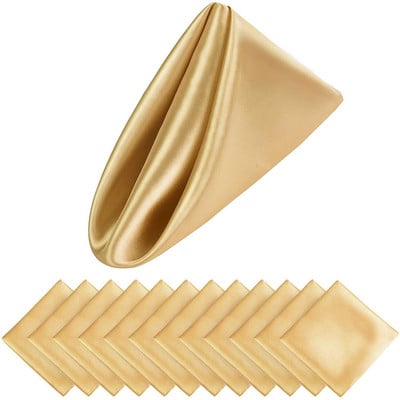 Șervețele de masă Decorare scenă de banchet Hotel de gamă înaltă Nuntă Poliester Segment Pânză Șervețel de loc Țesătură Satin Tanga