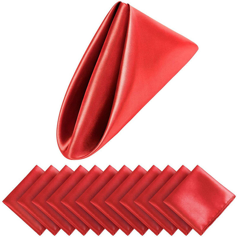 Șervețele de masă Decorare scenă de banchet Hotel de gamă înaltă Nuntă Poliester Segment Pânză Șervețel de loc Țesătură Satin Tanga