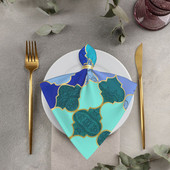 6 20x20 colių Maroko dizaino stiliaus rinkinys Galimas namų dekoravimo kvadratinis sulankstomo stalo dekoro servetėlių žiedas