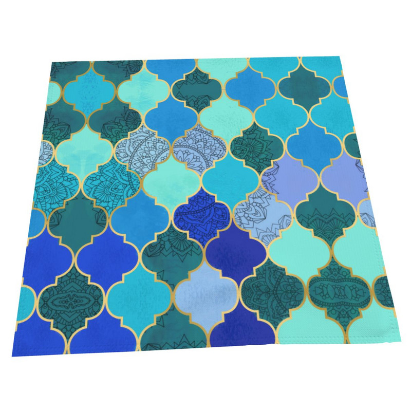 6 20x20 colių Maroko dizaino stiliaus rinkinys Galimas namų dekoravimo kvadratinis sulankstomo stalo dekoro servetėlių žiedas