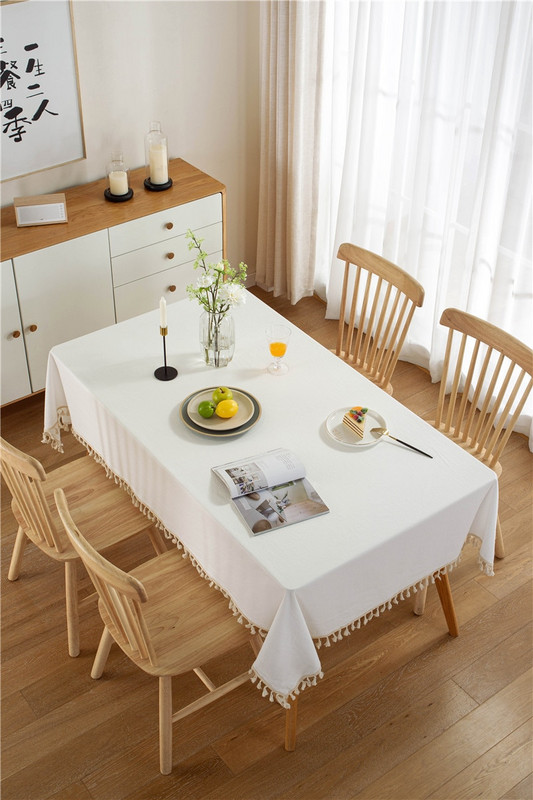 Stolnjak od pamučne tkanine s šavovima Stolnjak koji se može prati za vjenčanje Dekoracija za bankete i večere Luksuzni pokrivač za stol