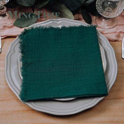 10 kom Salvete Tkanina 41*41 cm Rustikalna pamučna gaza Čajni ručnik Podmetači za blagovaonicu Potrepštine za svadbene restorane Lanena dekoracija za stol