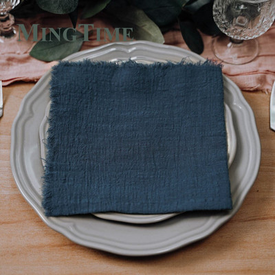 10 kom Salvete Tkanina 41*41 cm Rustikalna pamučna gaza Čajni ručnik Podmetači za blagovaonicu Potrepštine za svadbene restorane Lanena dekoracija za stol