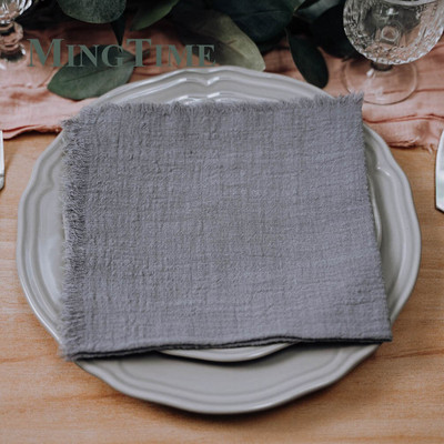 10 kom Salvete Tkanina 41*41 cm Rustikalna pamučna gaza Čajni ručnik Podmetači za blagovaonicu Potrepštine za svadbene restorane Lanena dekoracija za stol