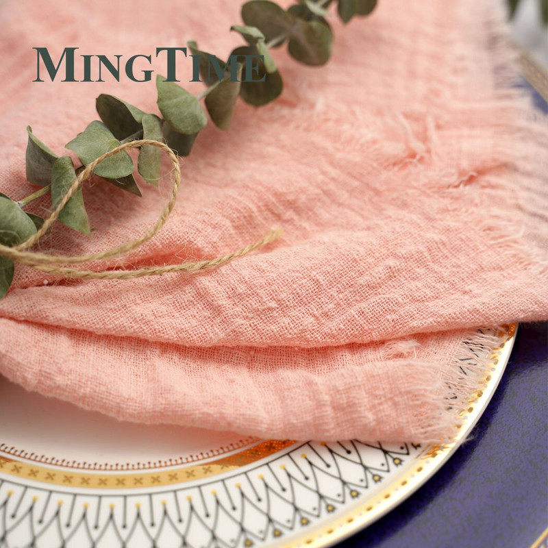 10 kom Salvete Tkanina 41*41 cm Rustikalna pamučna gaza Čajni ručnik Podmetači za blagovaonicu Potrepštine za svadbene restorane Lanena dekoracija za stol