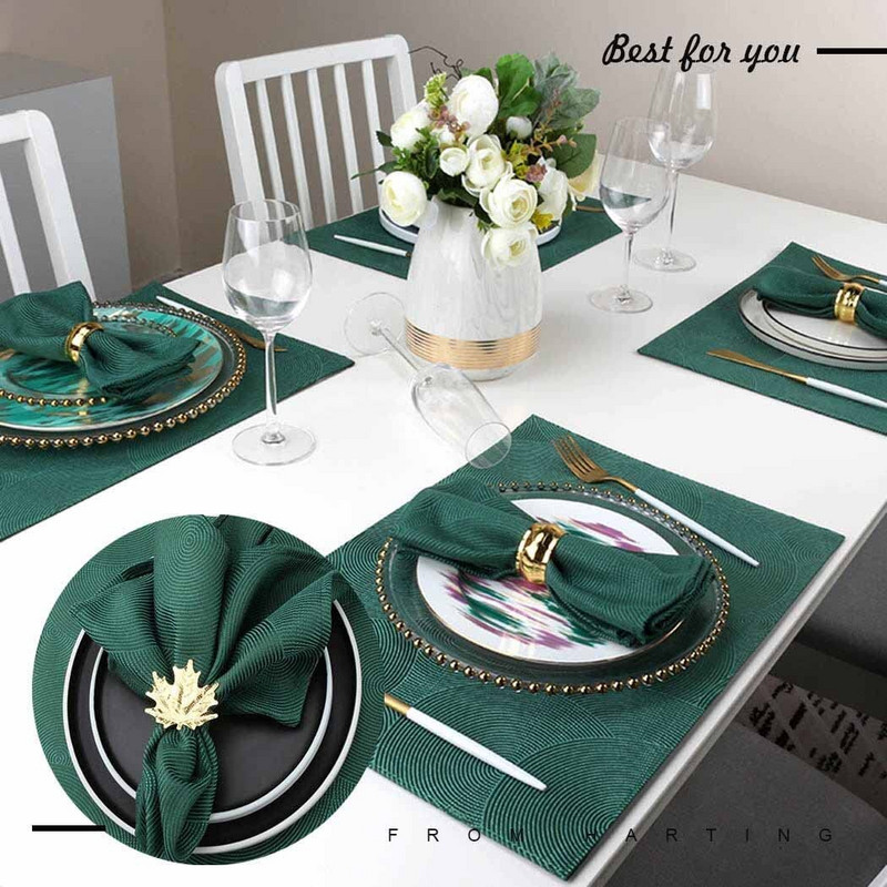 Konyhai szalvéták Mosható vacsora ágynemű szalvéták készlet 6,18 x 18 hüvelykes Asztali szalvéta családi bulikhoz Esküvő Étterem