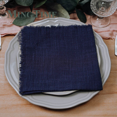 6gab Salvetes Audums 41*41cm Lauku stila kokvilnas marle Hanky tējas dvielis Ēdamistabas Paklājiņi Kāzu restorāna piederumi Lina galda dekors