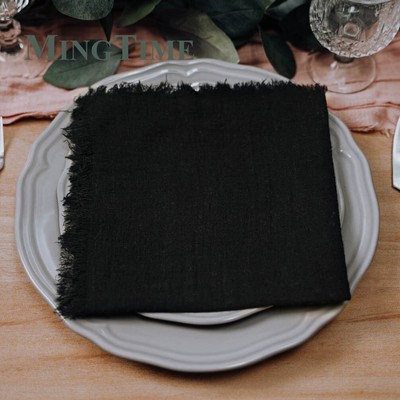 6gab Salvetes Audums 41*41cm Lauku stila kokvilnas marle Hanky tējas dvielis Ēdamistabas Paklājiņi Kāzu restorāna piederumi Lina galda dekors