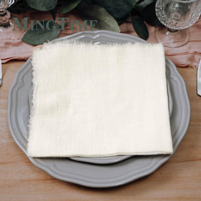 6gab Salvetes Audums 41*41cm Lauku stila kokvilnas marle Hanky tējas dvielis Ēdamistabas Paklājiņi Kāzu restorāna piederumi Lina galda dekors