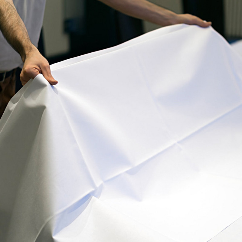 Față de masă din satin alb 145-335 cm Husă de masă rotundă Comerț cu ridicata Fețe de masă elegante și solide pentru nuntă, eveniment, petrecere, decorare hotel