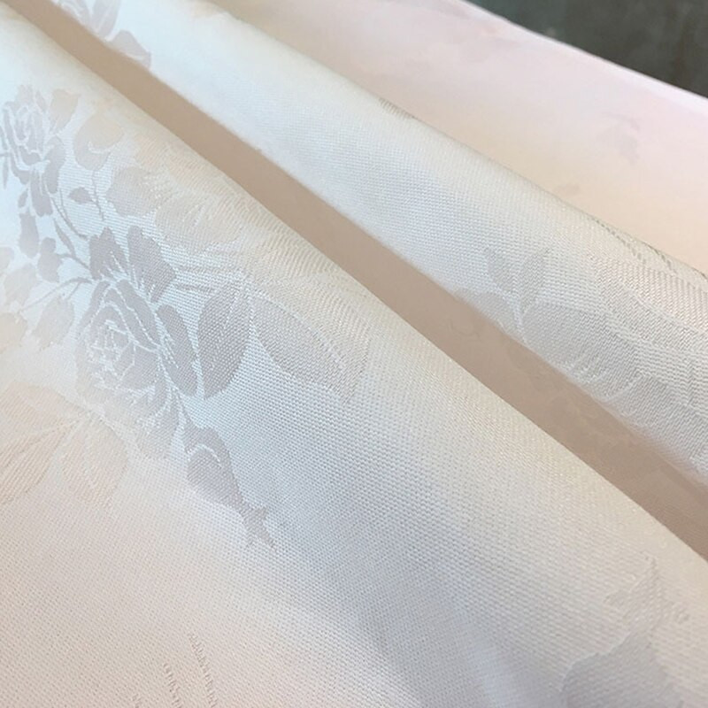 6 kom/komplet Bijeli stolni ubrusi Vjenčani tiskani ubrusi za zabavu Stolnjaci Pamučni ubrusi Rupčić Dekoracija hotela