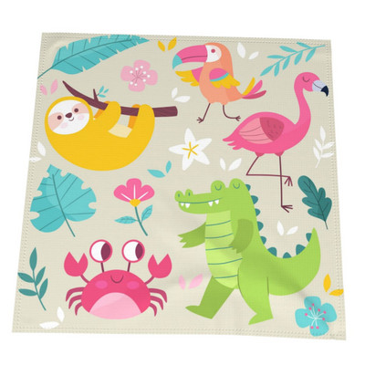 50 cm stolne salvete, kvadratna poliesterska salveta, džepni rupčić za egzotične životinje za vjenčanje, rođendan, kućnu zabavu u hotelu