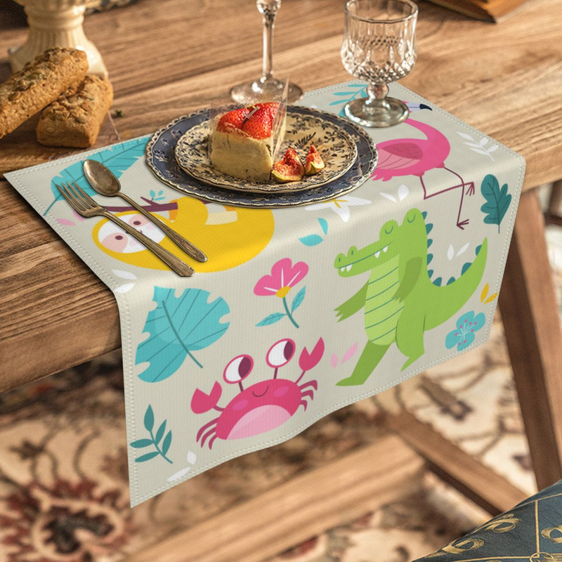 50 cm stolne salvete, kvadratna poliesterska salveta, džepni rupčić za egzotične životinje za vjenčanje, rođendan, kućnu zabavu u hotelu