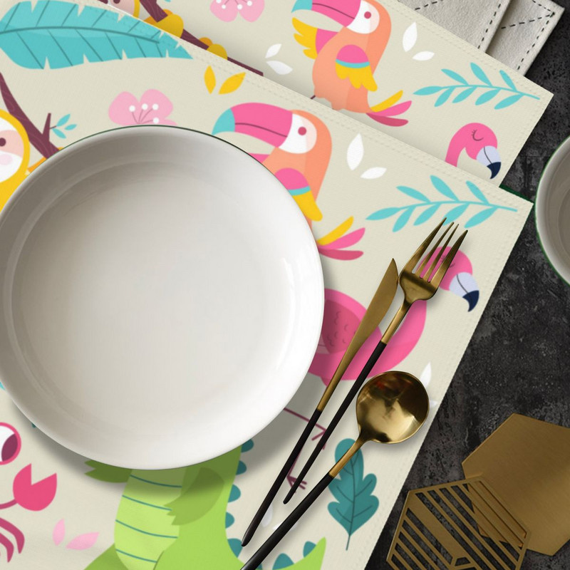 50 cm stolne salvete, kvadratna poliesterska salveta, džepni rupčić za egzotične životinje za vjenčanje, rođendan, kućnu zabavu u hotelu