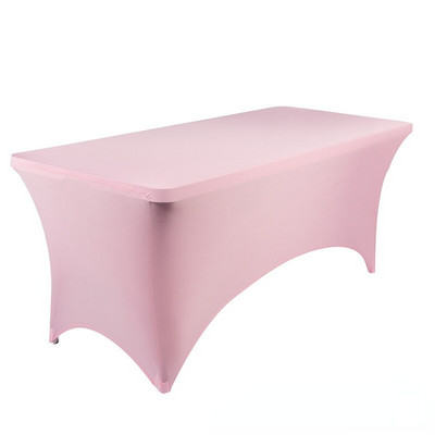 Elasztikusan illeszkedő sztreccs asztaltakaró 4 láb 5 láb 6 láb 8 láb összecsukható asztalhoz, téglalap alakú koktél asztalterítő, tökéletes esküvői banketthez