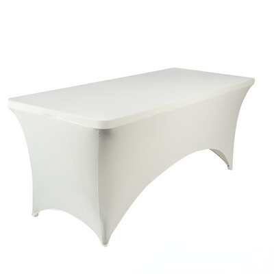 Elasztikusan illeszkedő sztreccs asztaltakaró 4 láb 5 láb 6 láb 8 láb összecsukható asztalhoz, téglalap alakú koktél asztalterítő, tökéletes esküvői banketthez