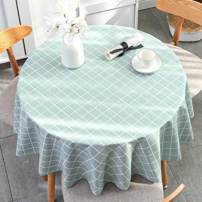 Apvalus tinklelis PVC spausdinta staltiesė, atspari vandeniui, alyvai atspari, nenudeginanti staltiesė Kavos virtuvės valgomojo stalo Colth dangos kilimėlis