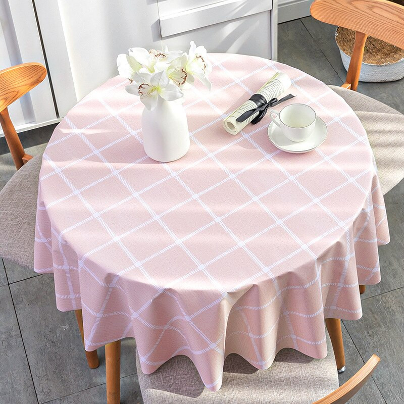 Apvalus tinklelis PVC spausdinta staltiesė, atspari vandeniui, alyvai atspari, nenudeginanti staltiesė Kavos virtuvės valgomojo stalo Colth dangos kilimėlis