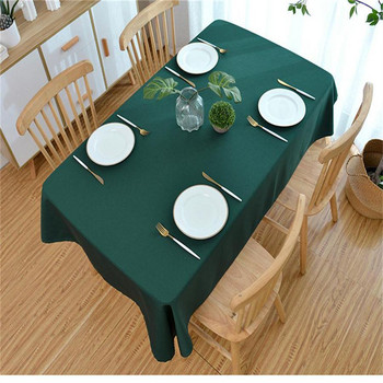 Модерна универсална плътна покривка за маса Червено-зелена миеща се покривка за маса за вечеря и кафе Покривало за парти, банкет, ресторант, декорация на маса