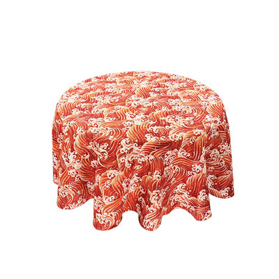 Față de masă rotundă din bumbac imprimat Bucătărie nordică Față de masă pentru sufragerie Husă de masă modernă pentru grădină, decorațiuni pentru nuntă