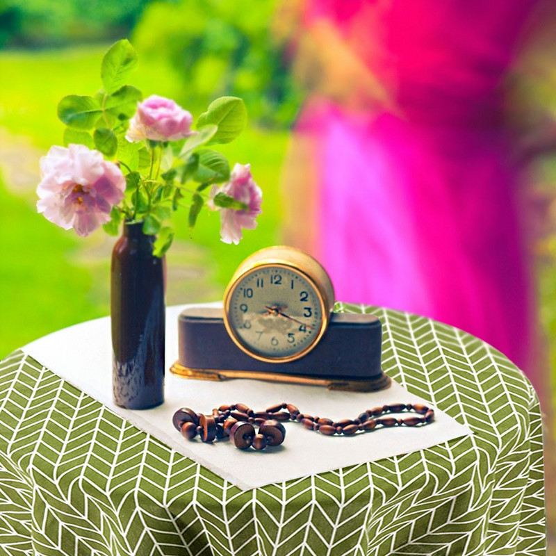 Față de masă rotundă din bumbac imprimat Bucătărie nordică Față de masă pentru sufragerie Husă de masă modernă pentru grădină, decorațiuni pentru nuntă