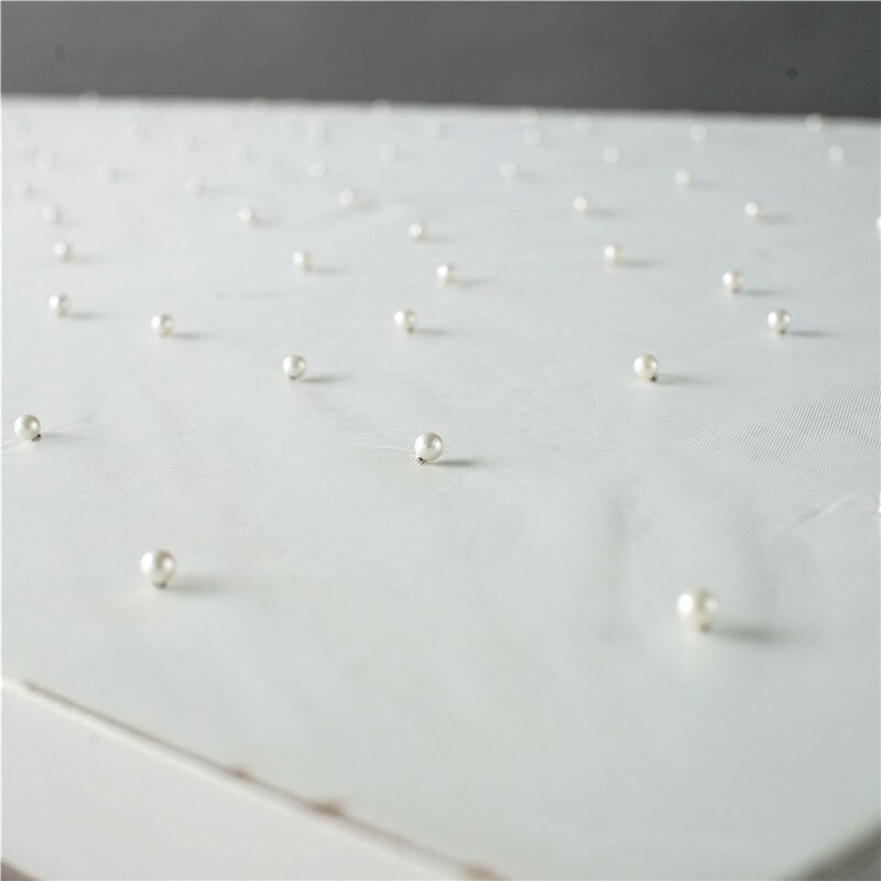 Perlų marlės staltiesės tortas Desertas nėrinių staltiesė balta stalo danga vestuvėms fono audinys Valance namų dekoravimas