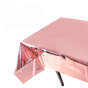 Водоустойчиво бляскаво фолио парти розово злато покривка за маса Покривка за маса правоъгълна покривка за рожден ден сватба рожден ден покривка