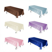 Stačiakampis satino staltiesė Staltiesė Perdangos Vestuvės Kalėdos Kūdikių dušas Gimtadienis Banketas Vakarėlio dekoras Namų valgomasis stalas