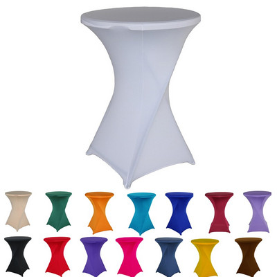 80x110cm Party bár terítő magasság nyújtható kerek koktélasztal Spandex Lycra Hotel esküvői terítő dekoráció asztalterítő