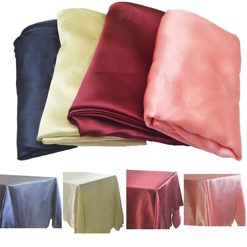 Pravokutni satenski stolnjak Prekrivači Dekoracije za bankete za vjenčanja Kućni božićni rođendani Stolnjaci za restoranske stolove