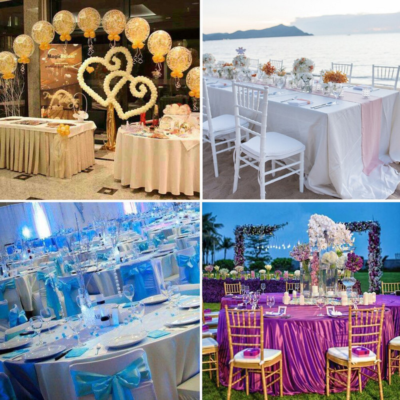 Pravokutni satenski stolnjak Prekrivači Dekoracije za bankete za vjenčanja Kućni božićni rođendani Stolnjaci za restoranske stolove