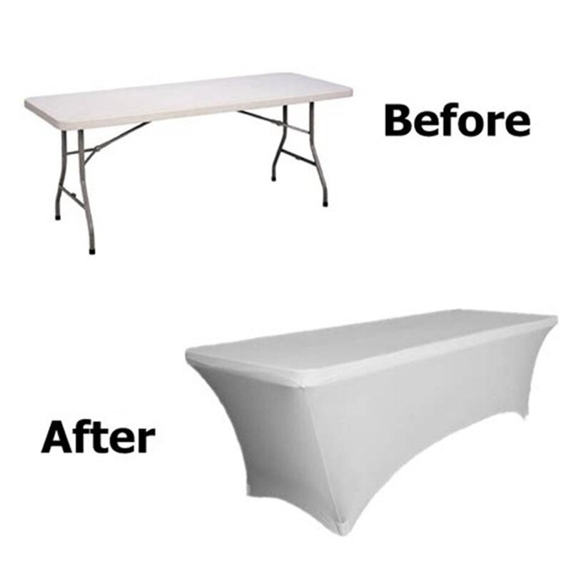 Elastični spandex stolnjak 4ft 5ft 6ft 8ft rastezljivi pokrivač za stol Hotelski banket svadba Izložbeni stolnjak