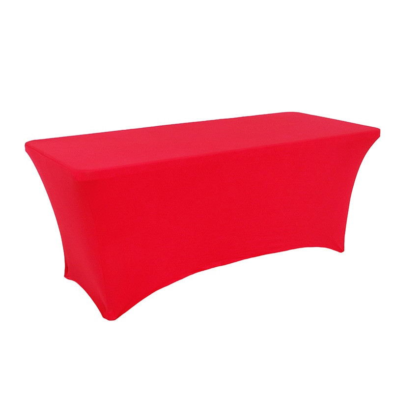 Stačiakampė lycra spandex stalo danga Elastinė vestuvinė tampri staltiesė, skirta vakarėlio renginiams viešbučio dekoravimui